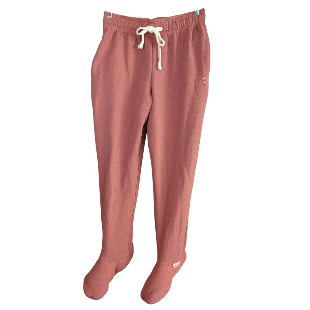 Feejays Pajama‎ Pants Adult S Pink Footie Fleece Lounge